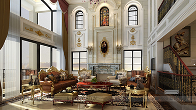 曦城別墅歐式風格1200平設計效果圖