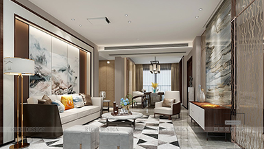 前海時(shí)代CEO公館新中式風(fēng)格200平