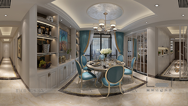 公園1872簡歐風(fēng)格199平方裝修設(shè)計圖