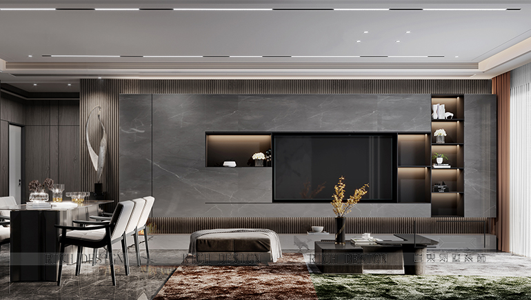 云璽錦庭180平現代輕奢風格別墅裝修設計效果圖