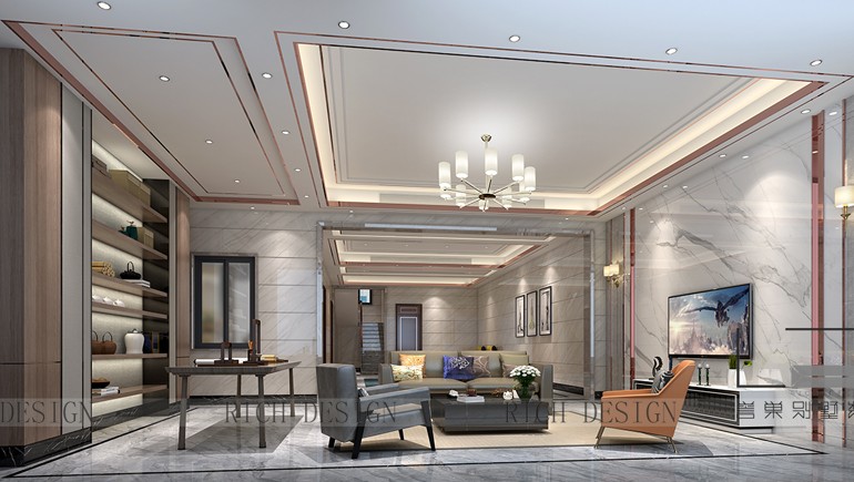觀瀾高爾夫平565平現(xiàn)代輕奢風格別墅裝修設(shè)計效果圖