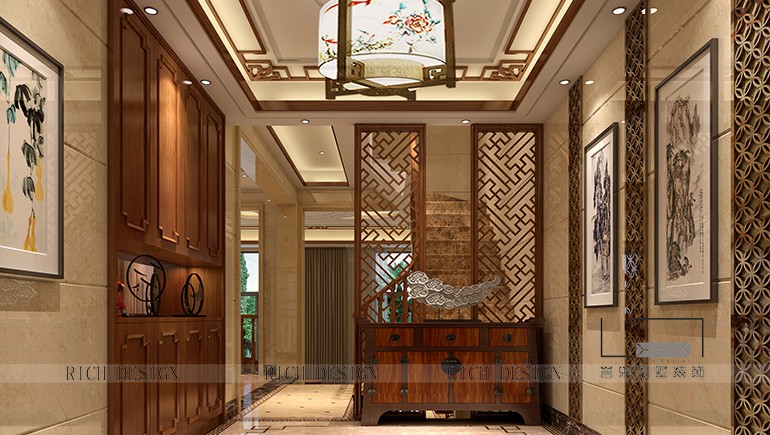 水榭山600平中式風格別墅裝修設(shè)計效果圖