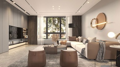 佛山自建別墅400㎡現(xiàn)代風格室內(nèi)設計裝修